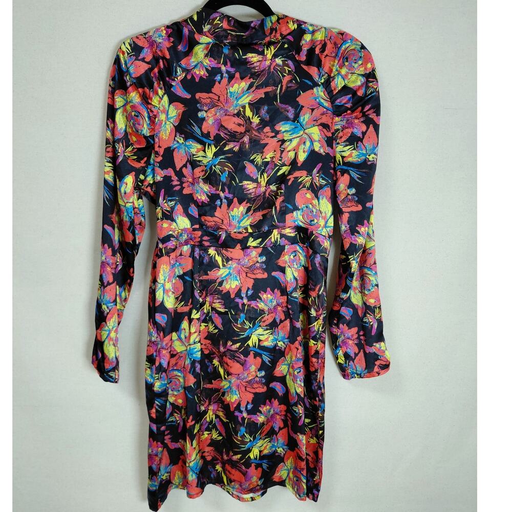 Dusty Daze Floral Long Sleeve Dress Crew Neck Lightweight Size S